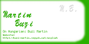 martin buzi business card